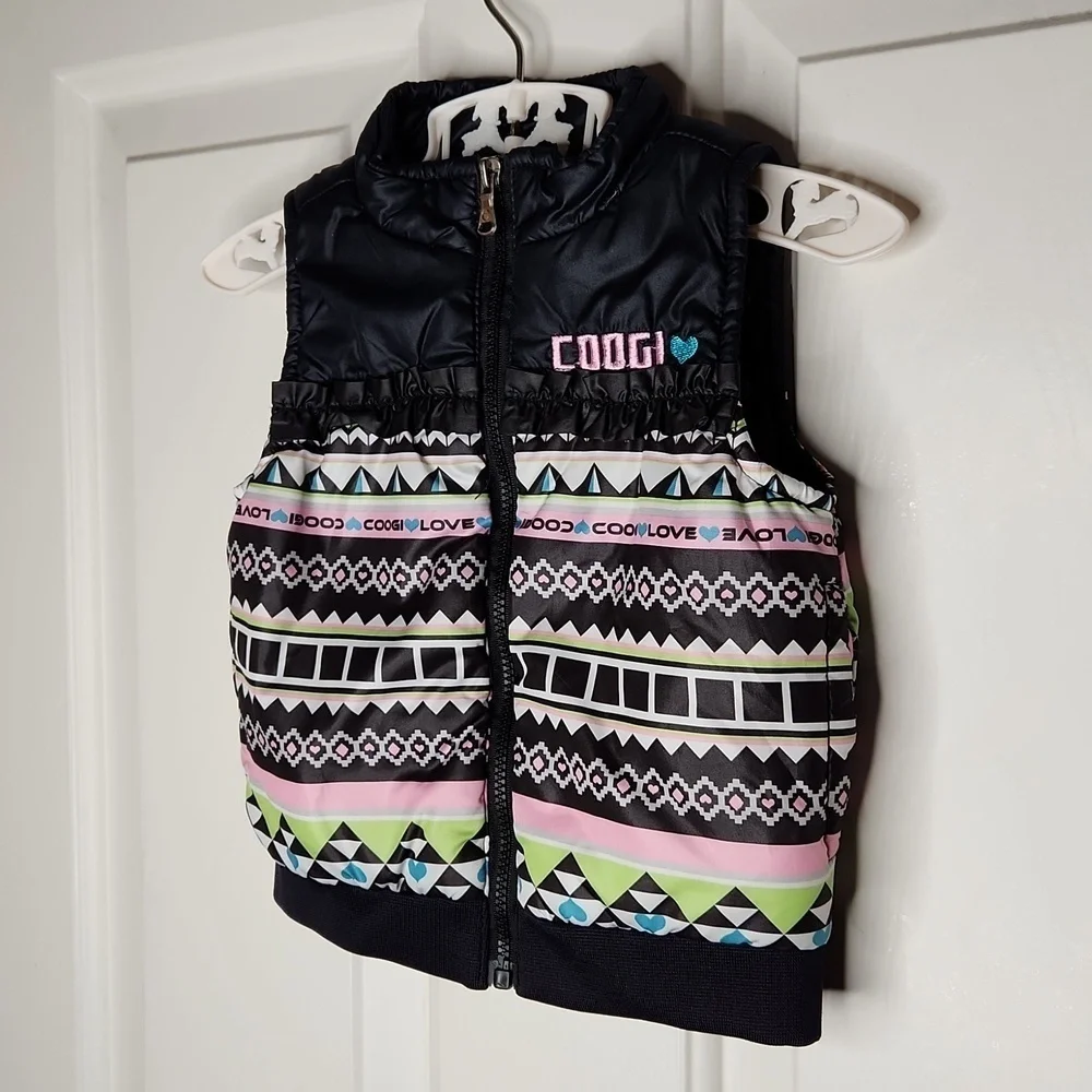 COOGI Full Zip Puffer Vest Girls Size 12M